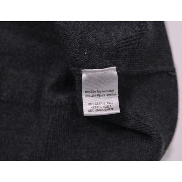 Untuckit Gray Merino Wool 1/4 Zip Pullover Sweater Men's Small - Picture 6 of 6